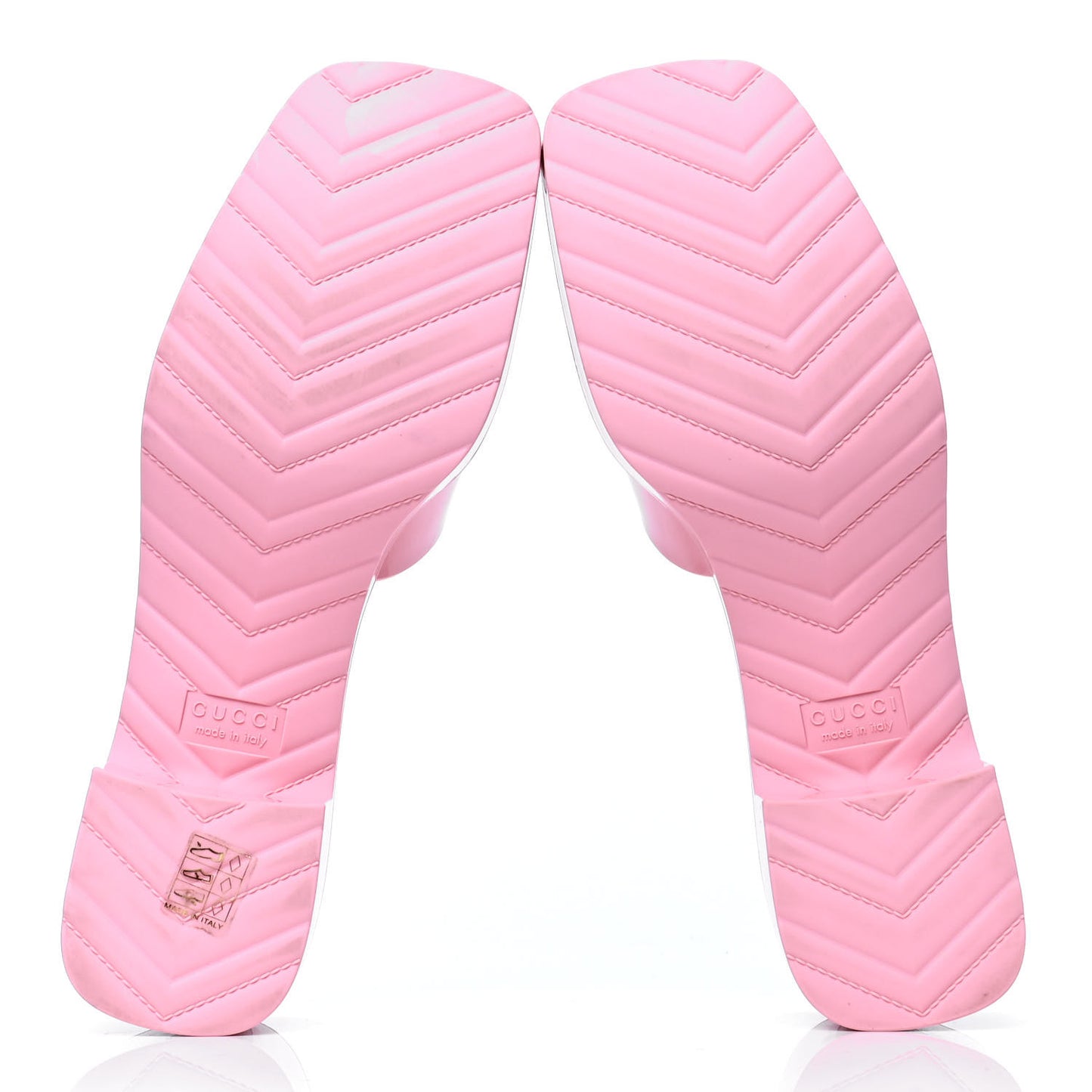Rubber Gucci Logo Womens Platform 20/60mm Slide Sandals 42 Wild Rose