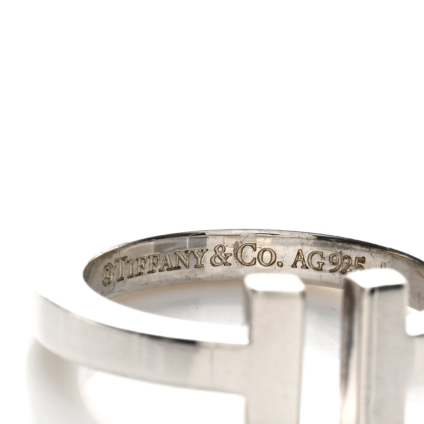 Sterling Silver T Square Ring 52 6