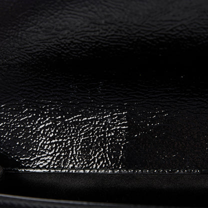 Saint Laurent Textured Patent Monogram Large Belle De Jour Clutch Black 12 of 12