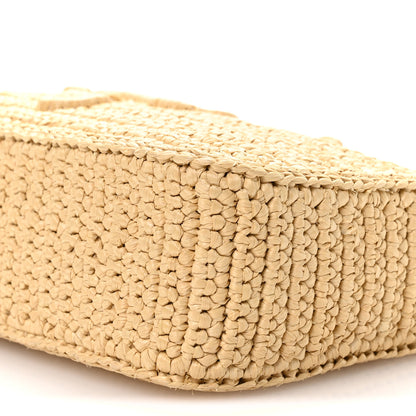 Prada Yarn Raffia Effect Crochet Mini Re-Edition 2000 Shoulder Bag Naturale 10 of 10