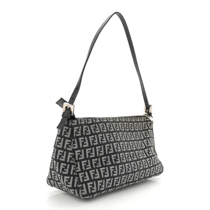 Fendi Zucchino Vitello Pochette Black White 3 of 10