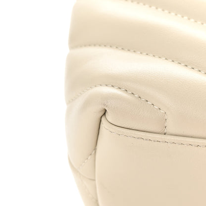 Saint Laurent Calfskin Y Quilted Monogram Small Loulou Chain Satchel Blanc Vintage 11 of 14