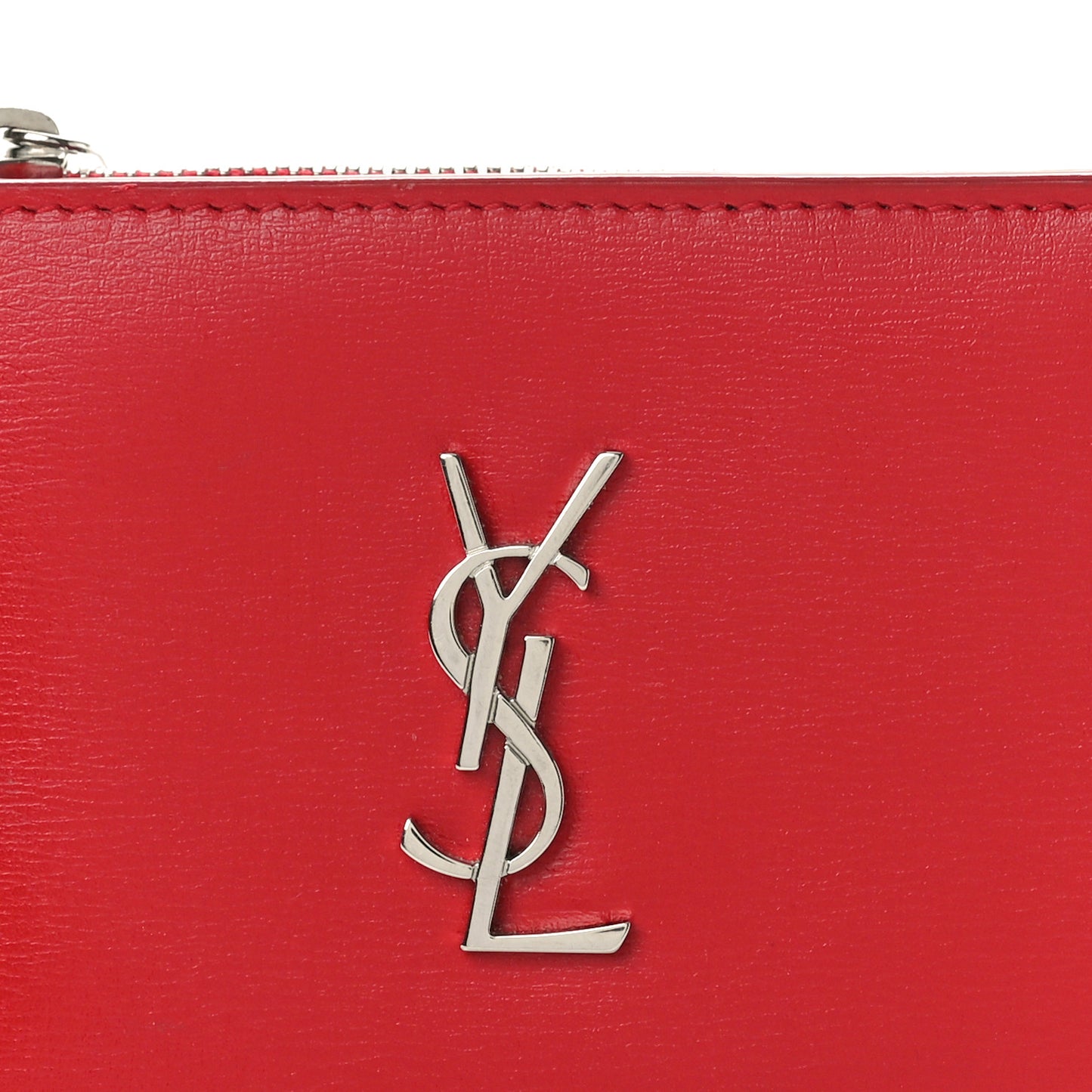 Calfskin Fragments Flap Wallet Red