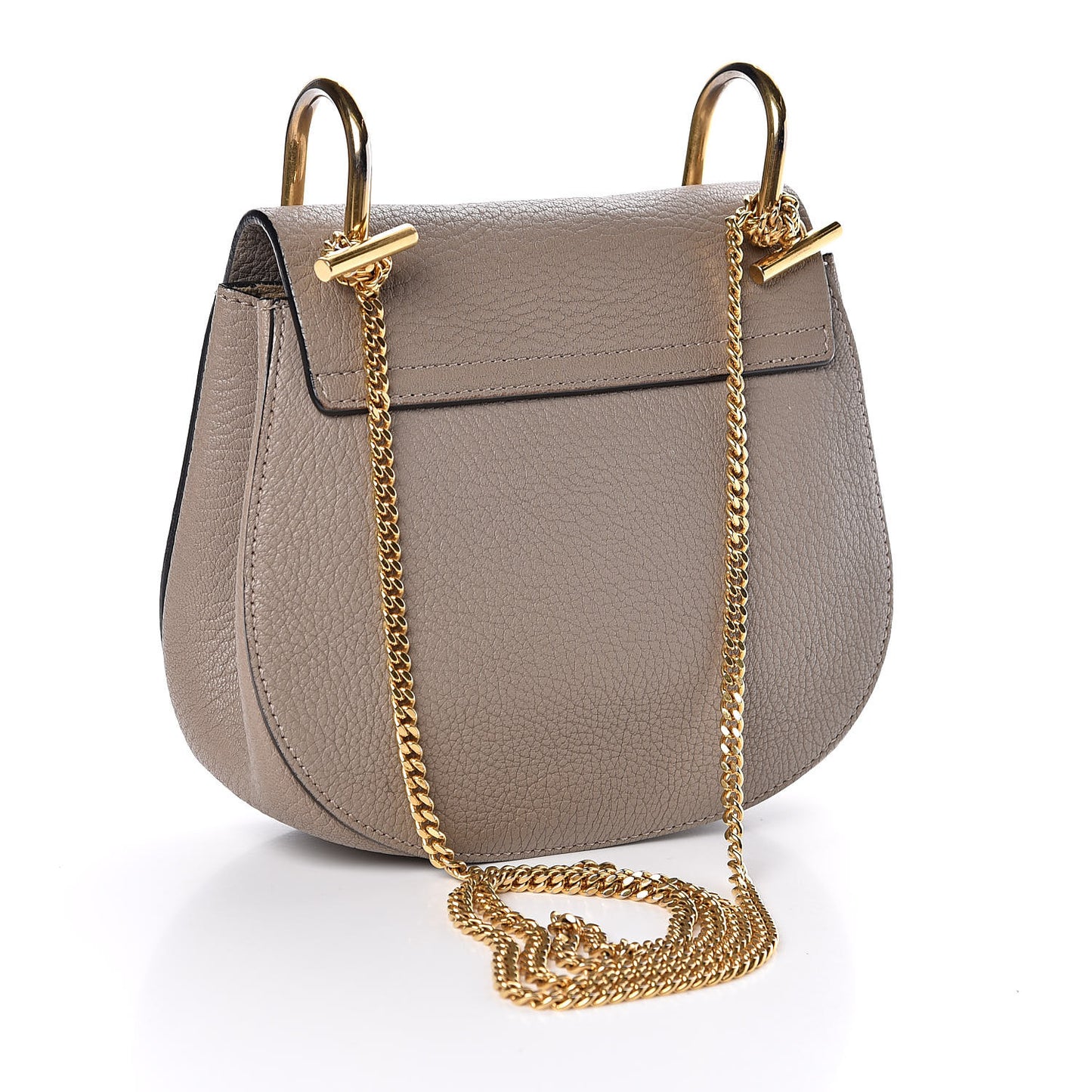 Grained Lambskin Mini Drew Shoulder Bag Motty Grey