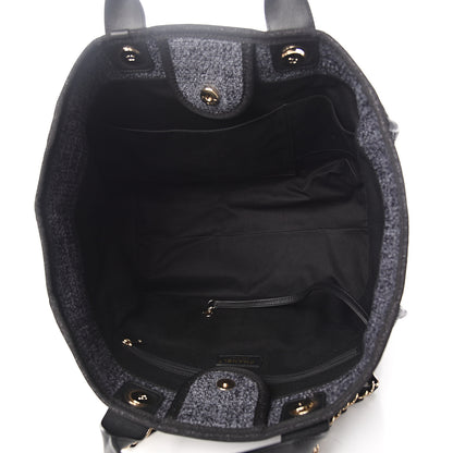 Chanel Canvas Medium Deauville Tote Charcoal 4 of 9