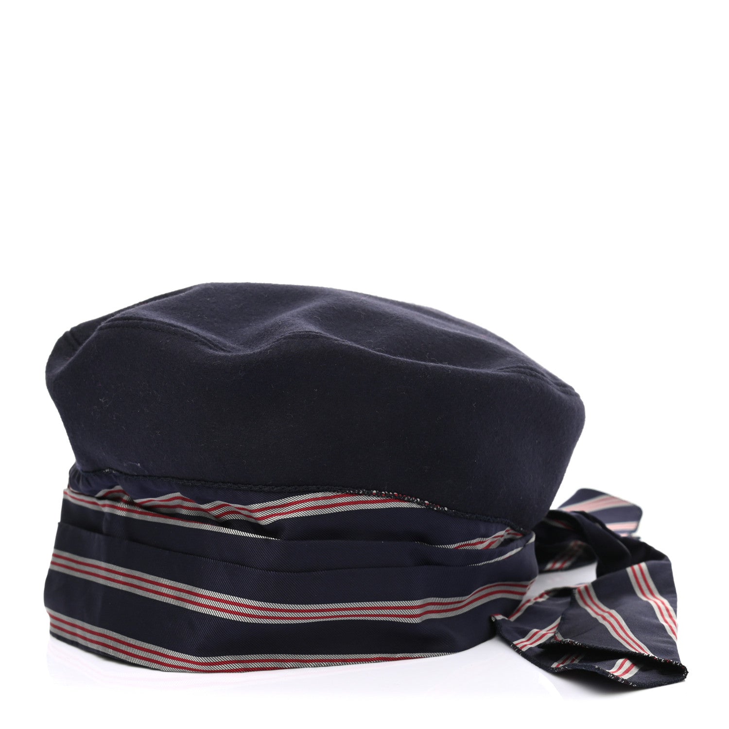 Gucci Felt Beret Hat M Navy 1 of 9