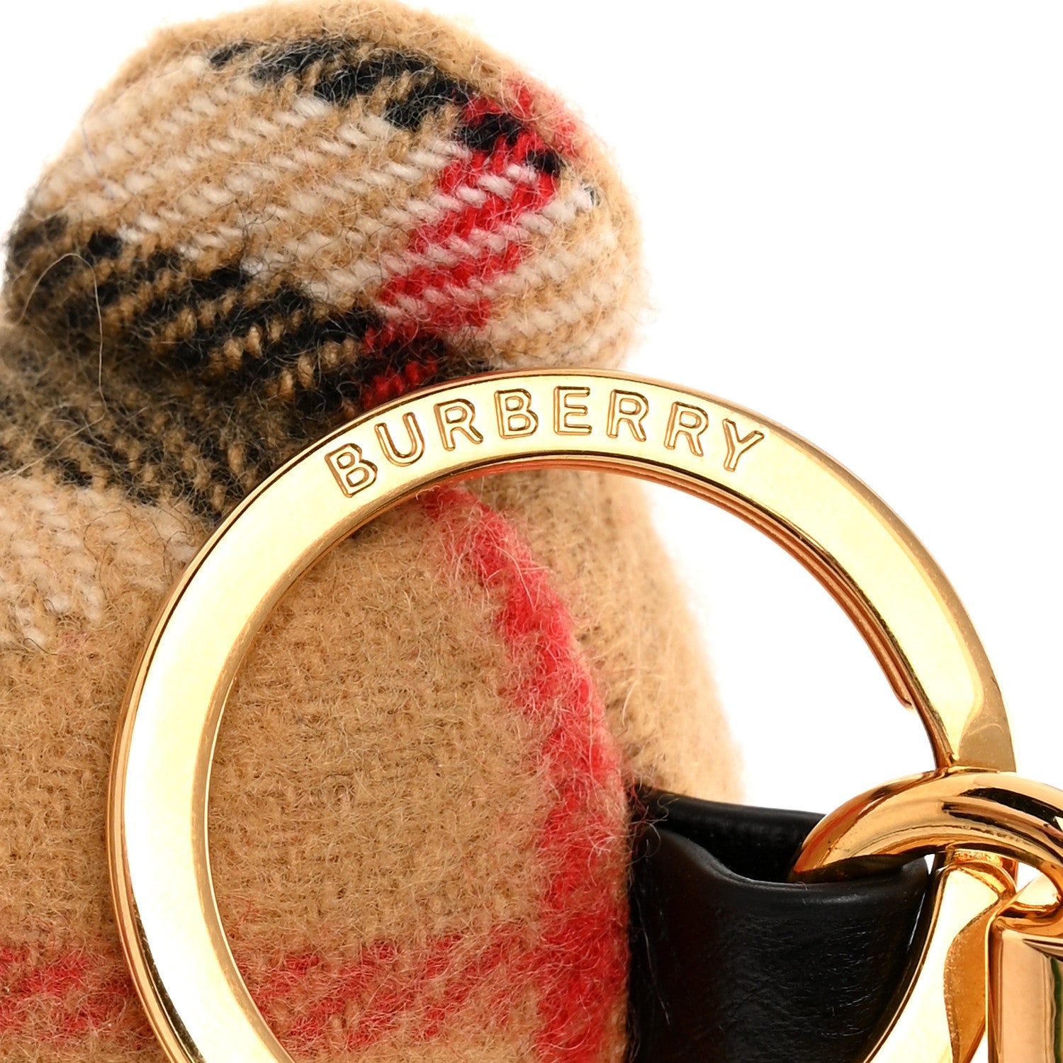 Burberry Cashmere Vintage Check Thomas Bear Bag Charm Antique Yellow 3 of 3