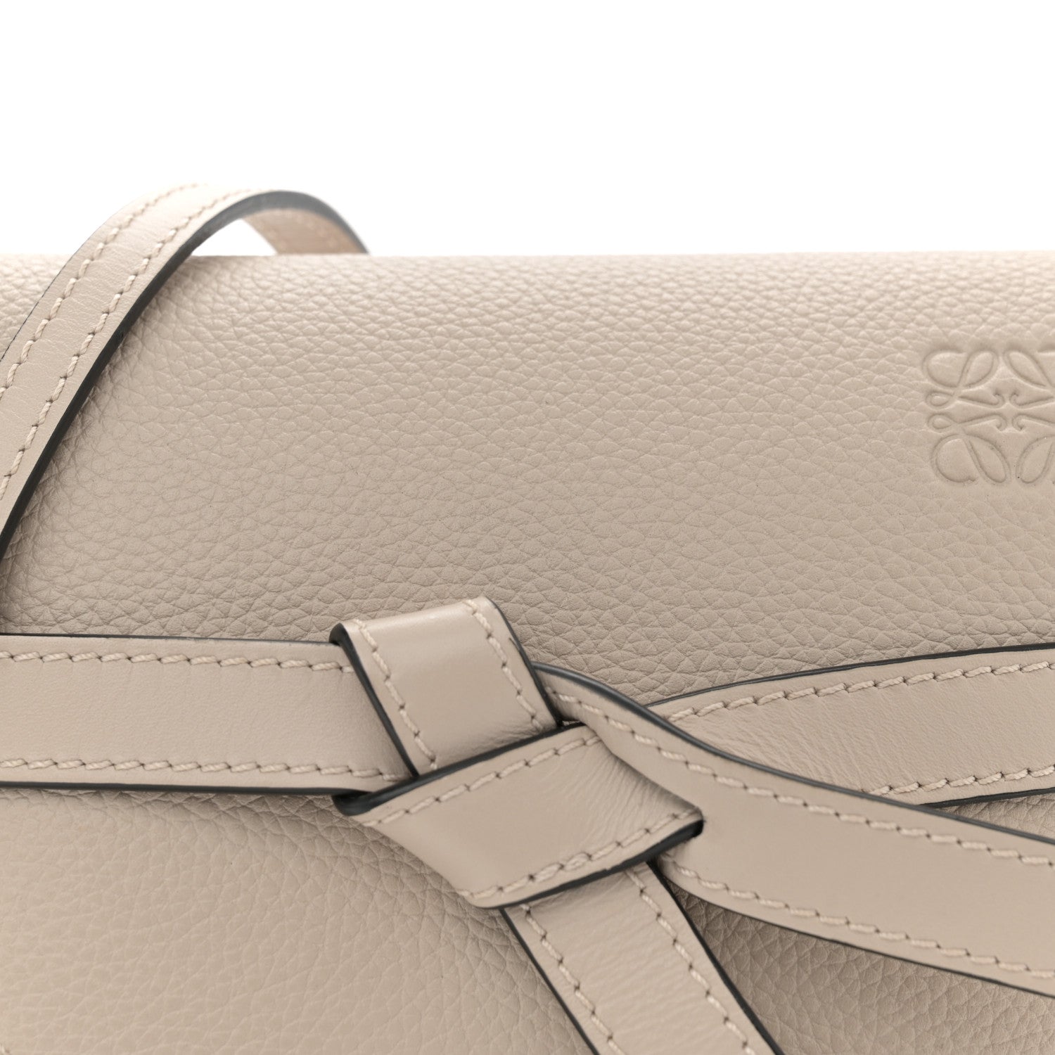 Loewe Grained Calfskin Mini Gate Crossbody Bag Light Oat 7 of 10