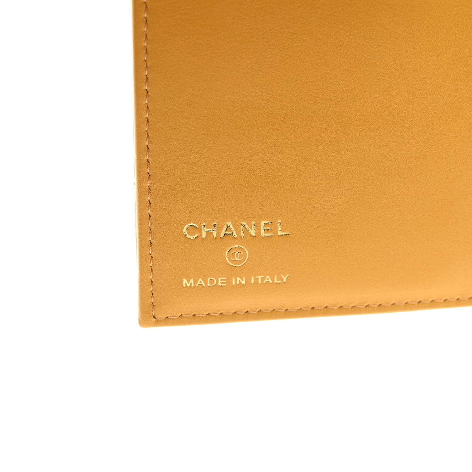 Chanel Lambskin Quilted Chanel 19 Passport Holder Yellow 6 of 7