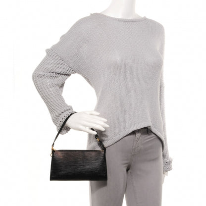 Louis Vuitton Epi Pochette Accessories 21 Black 2 of 7