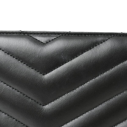Saint Laurent Calfskin Y Quilted Monogram Monochrome Large Loulou Chain Satchel Black 13 of 21