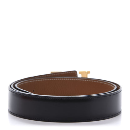 Hermes Box Togo 32mm H Belt 100 Black Gold 2 of 7