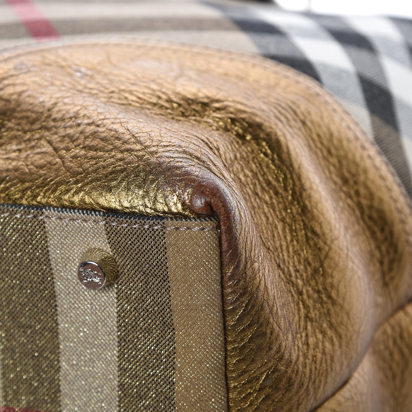 Shimmer Check Byron Tote Gold