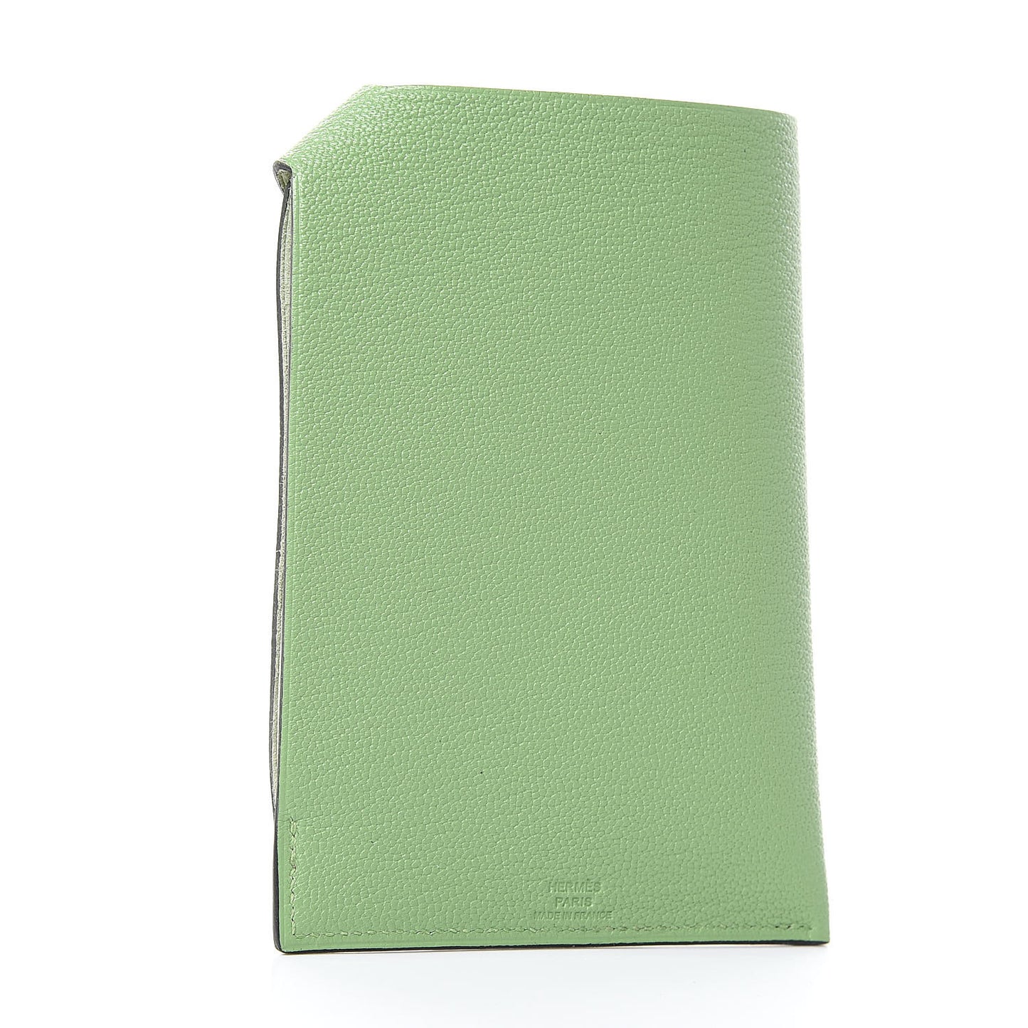 Chevre Mysore Tarmac Dot PM Passport Holder Vert Criquet Bleu Brume