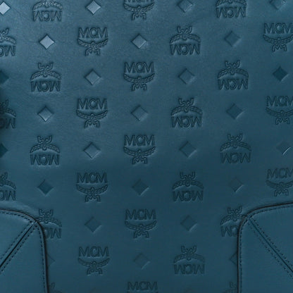 MCM Calfskin Ottomar Monogram Medium Klara Hobo Teal 9 of 12