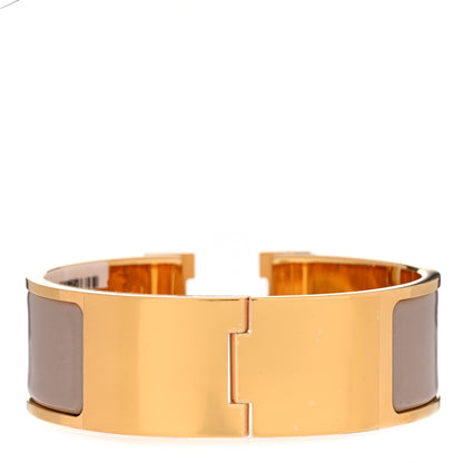Hermes Enamel Wide Clic Clac H Bracelet PM Marron Glace 3 of 5