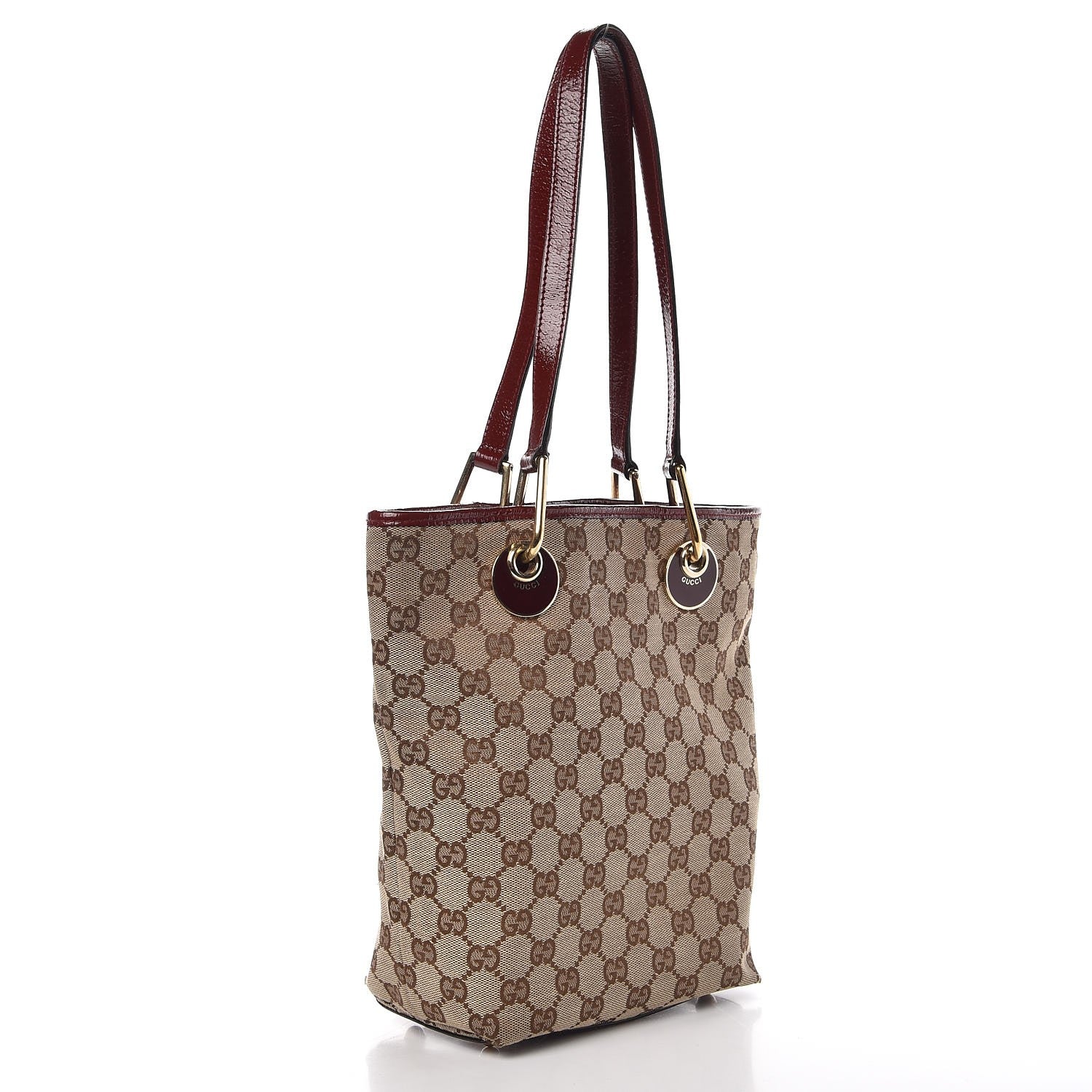 Gucci Monogram Small Eclipse Tote Red 3 of 12