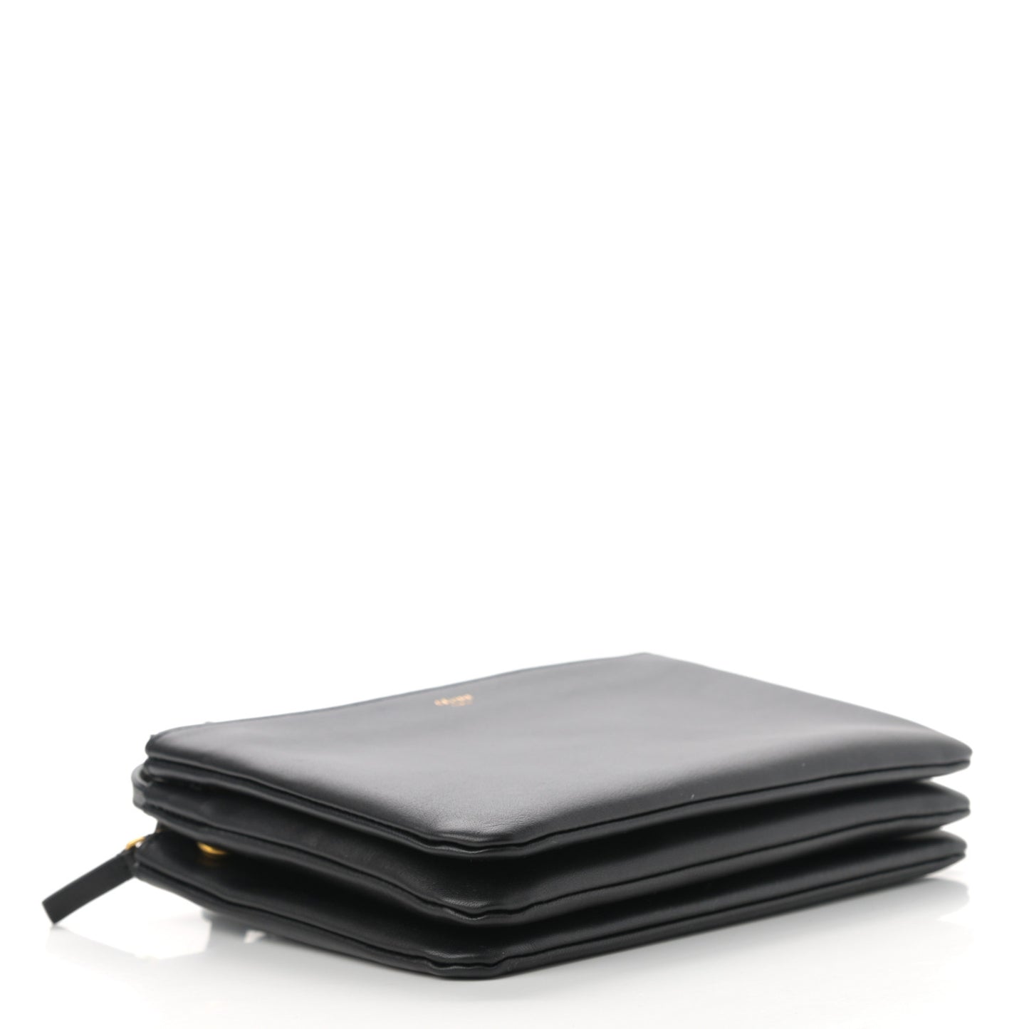 Lambskin Small Trio Crossbody Bag Black