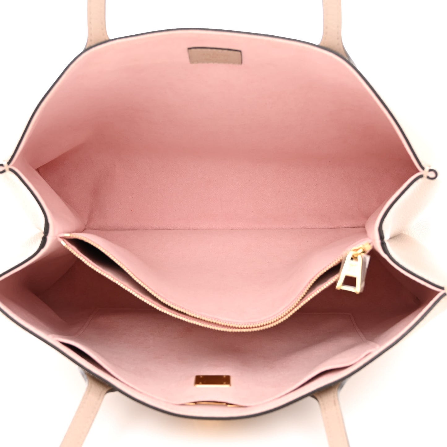Grained Calfskin Lockme Shopper Greige