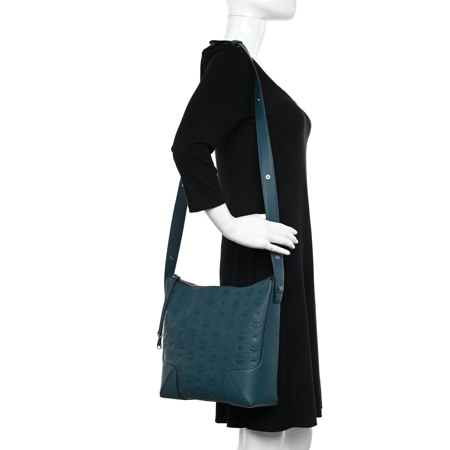 Calfskin Ottomar Monogram Medium Klara Hobo Blue