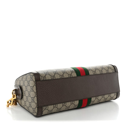Gucci GG Supreme Monogram Web Medium Ophidia Boston Brown 3 of 9