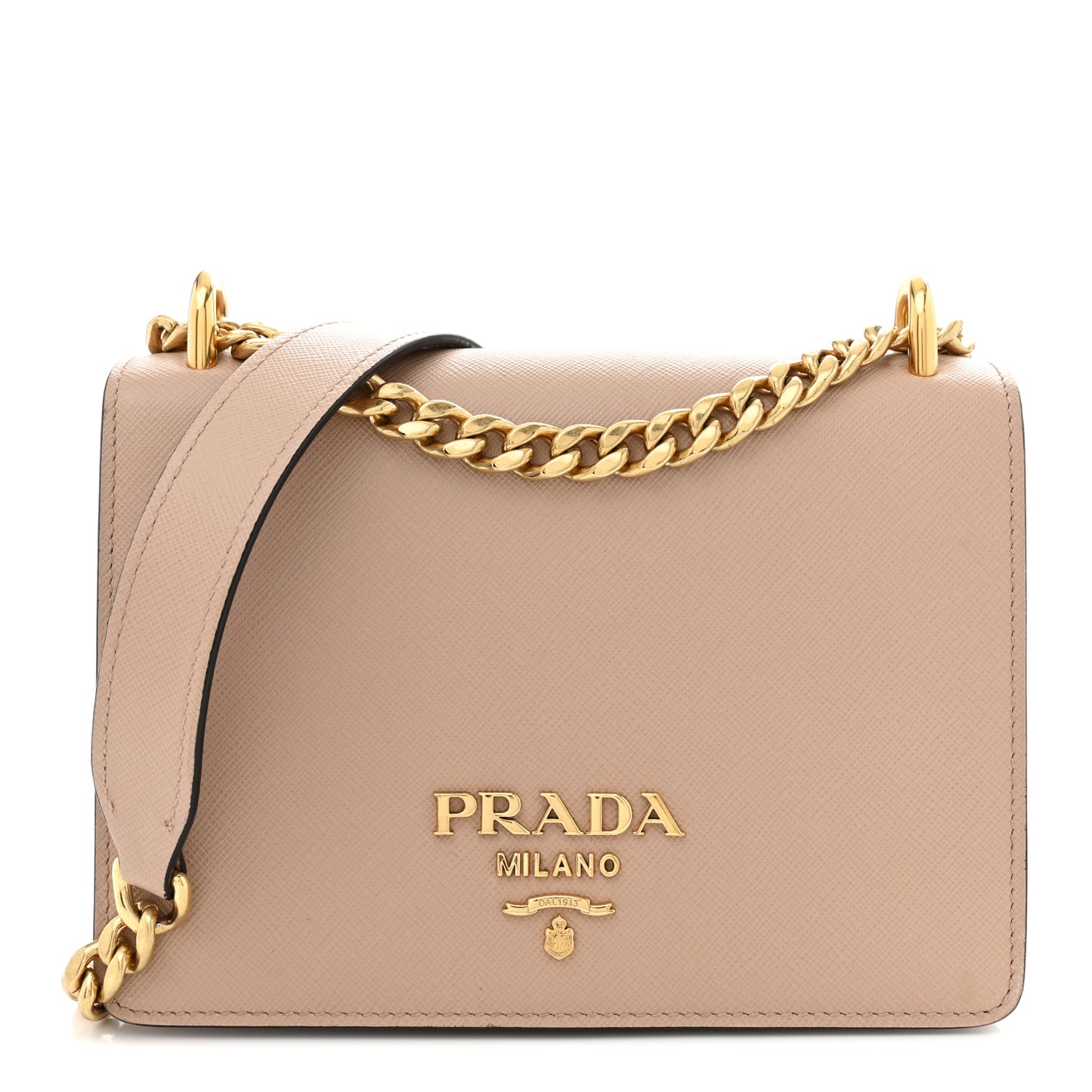 Saffiano Chain Crossbody Bag Cipria