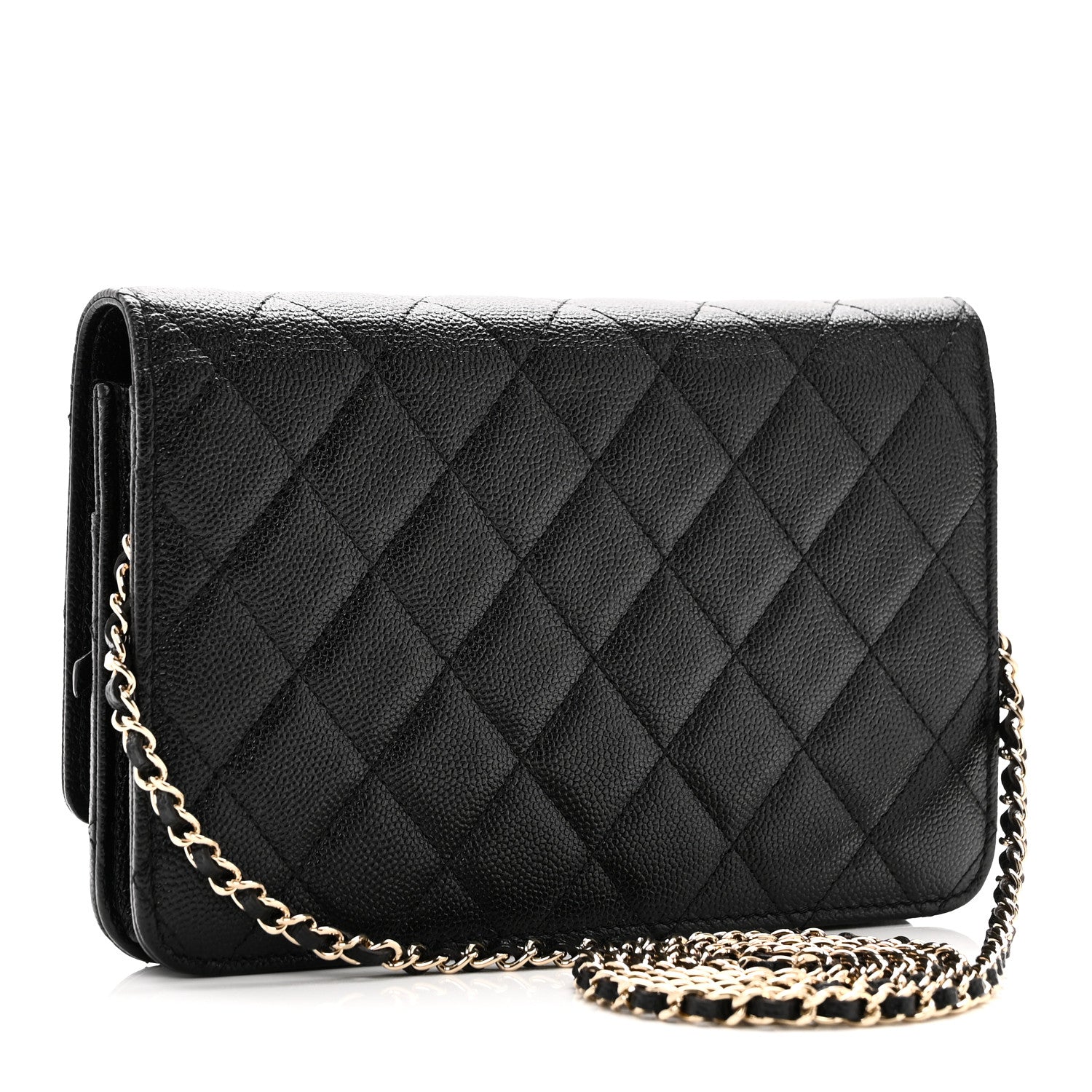 Chanel Caviar Quilted Golden Class Wallet On Chain WOC Black 3 of 12
