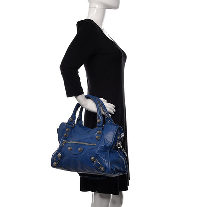 Balenciaga Agneau Giant 21 Silver Hardware City French Bleu 2 of 22