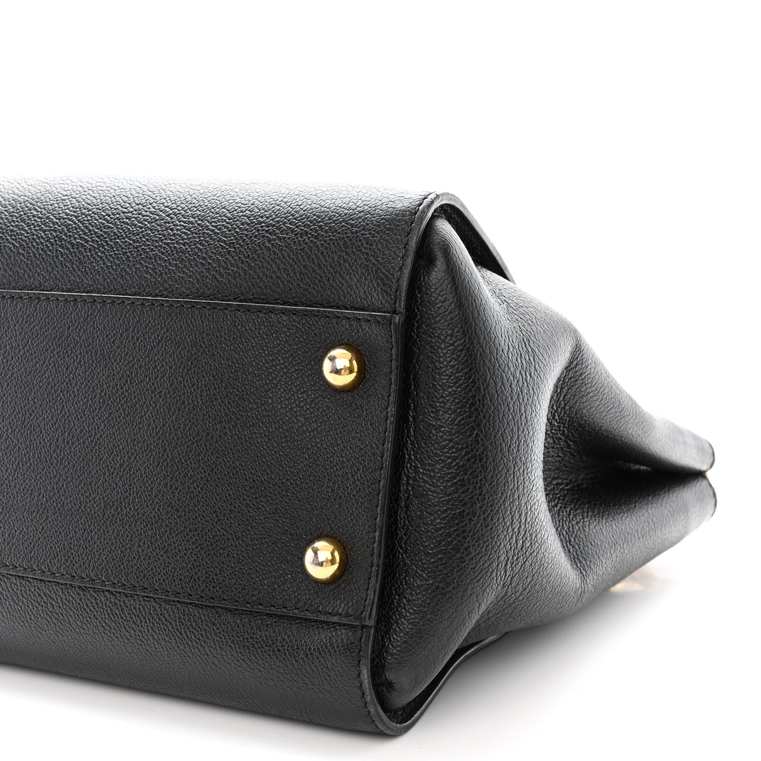 Burberry Soft Grain Calfskin Medium Buckle Tote Black 11 of 14