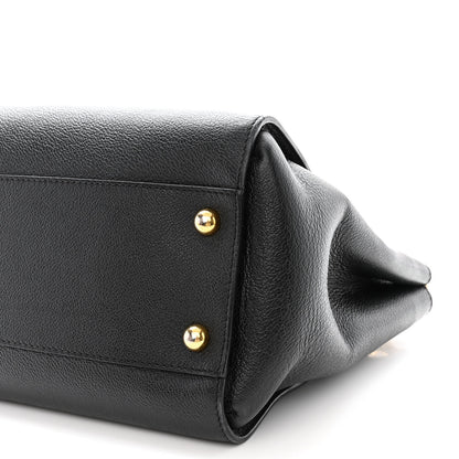 Burberry Soft Grain Calfskin Medium Buckle Tote Black 11 of 14
