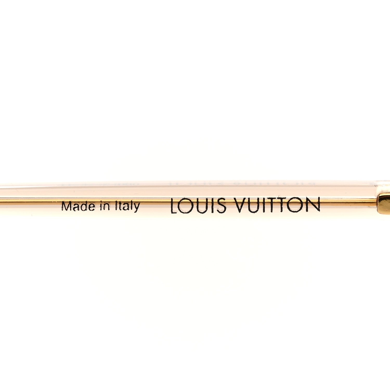 Louis Vuitton Metal LV Signature Square Sunglasses Z2021U Gold