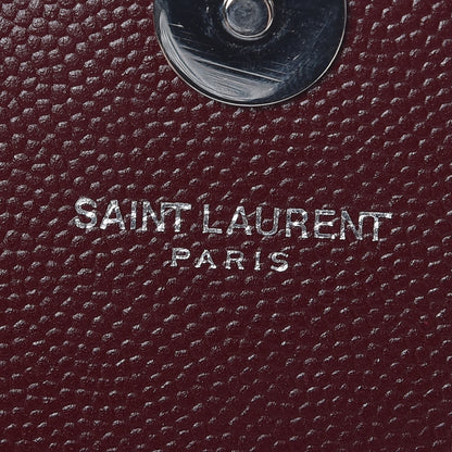 Saint Laurent Grain De Poudre Medium Monogram Kate Satchel Dark Red 6 of 7