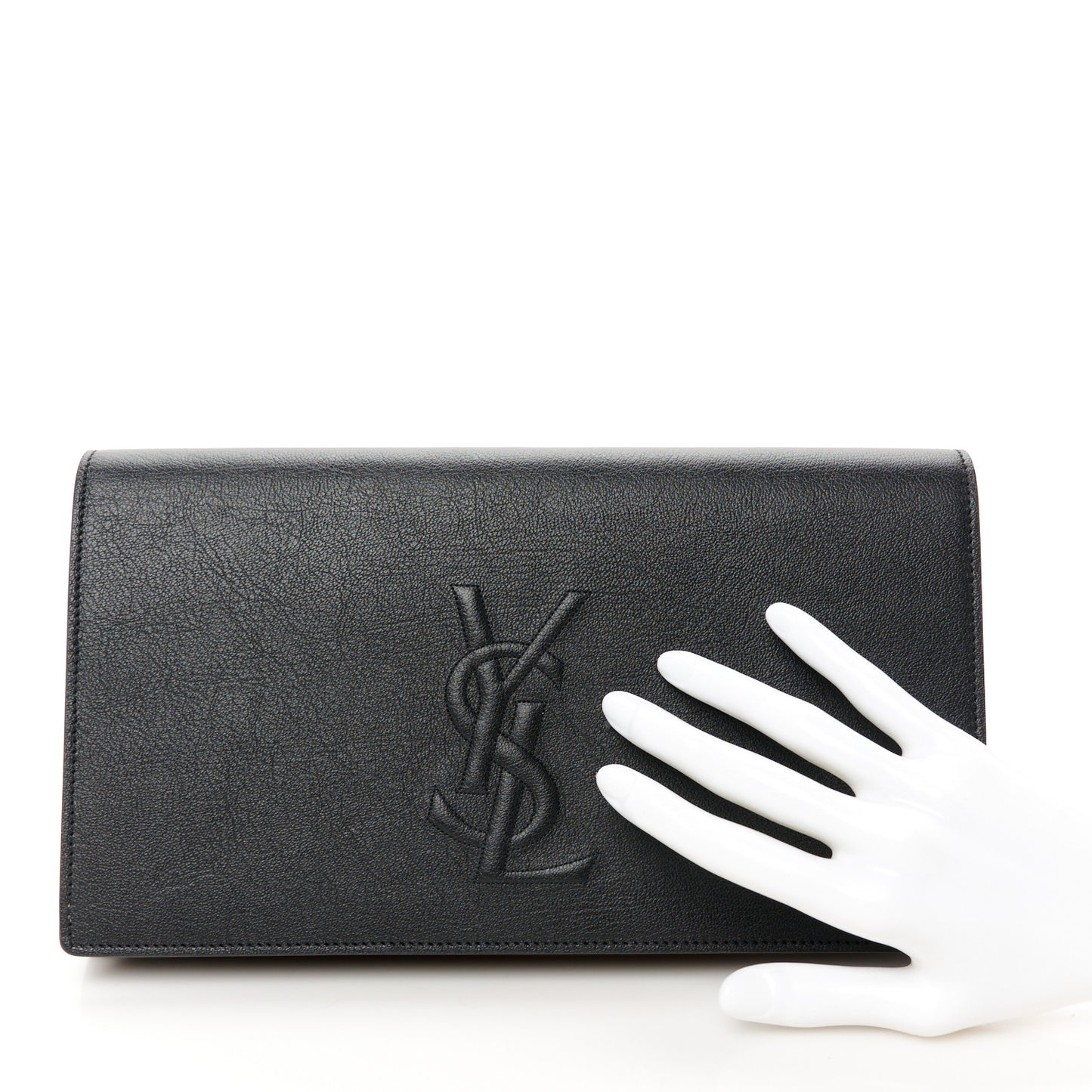 Calfskin Monogram Large Belle De Jour Clutch Black