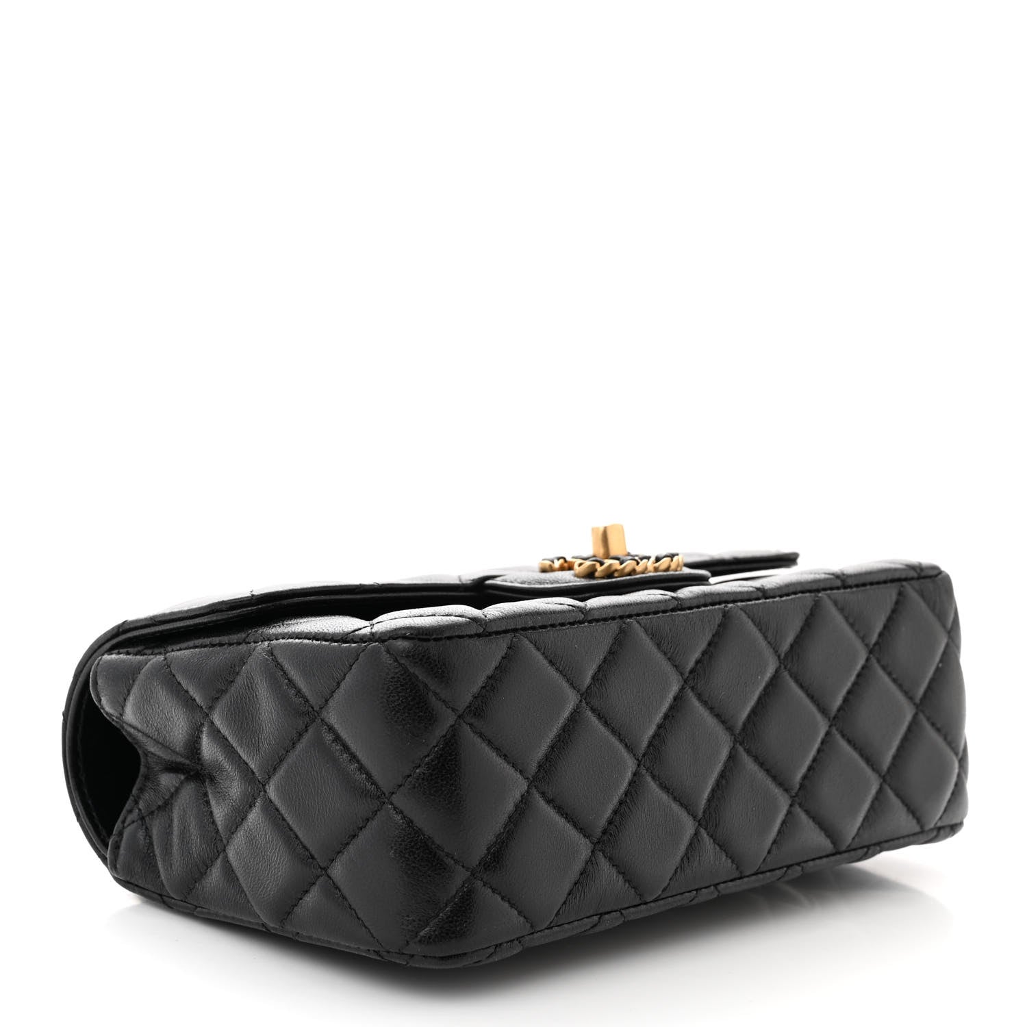 Chanel Lambskin Quilted Mini Strass On Top Flap Black 4 of 11