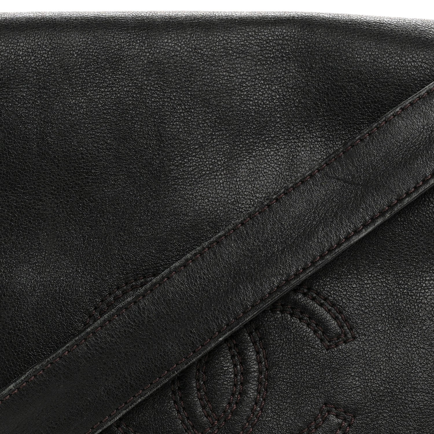 Chanel Lambskin CC Tassel Shoulder Flap Bag Black 8 of 14