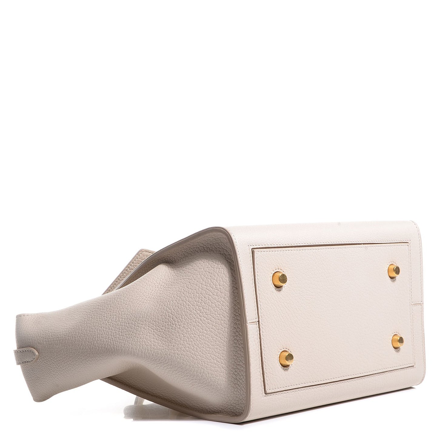Grained Calfskin Small Tie Knot Tote Chalk