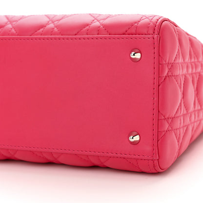 Christian Dior CHRISTIAN DIOR Lambskin Cannage Medium Lady Dior Pink 9 of 11