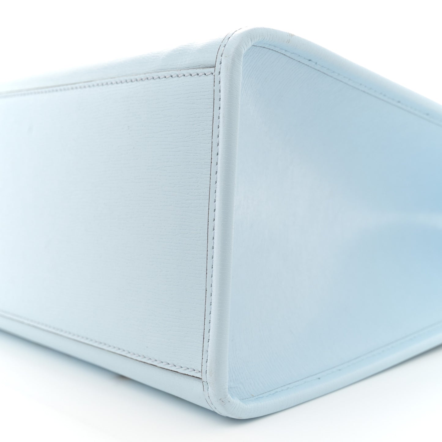 New Shangai Calfskin Tiger Savanah Textured Calfskin Medium Tote Chalky White Multicolor