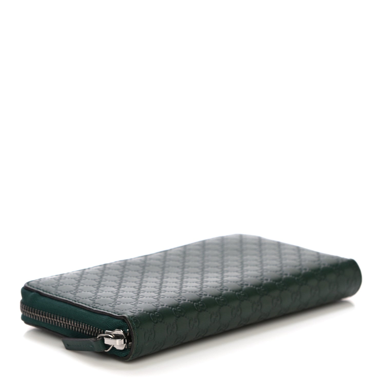 Gucci Microguccissima Zip Around Wallet Dark Green 4 of 10