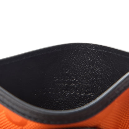 Gucci Econyl Nylon Monogram Off The Grid Card Case Carrot Orange Black 5 of 5