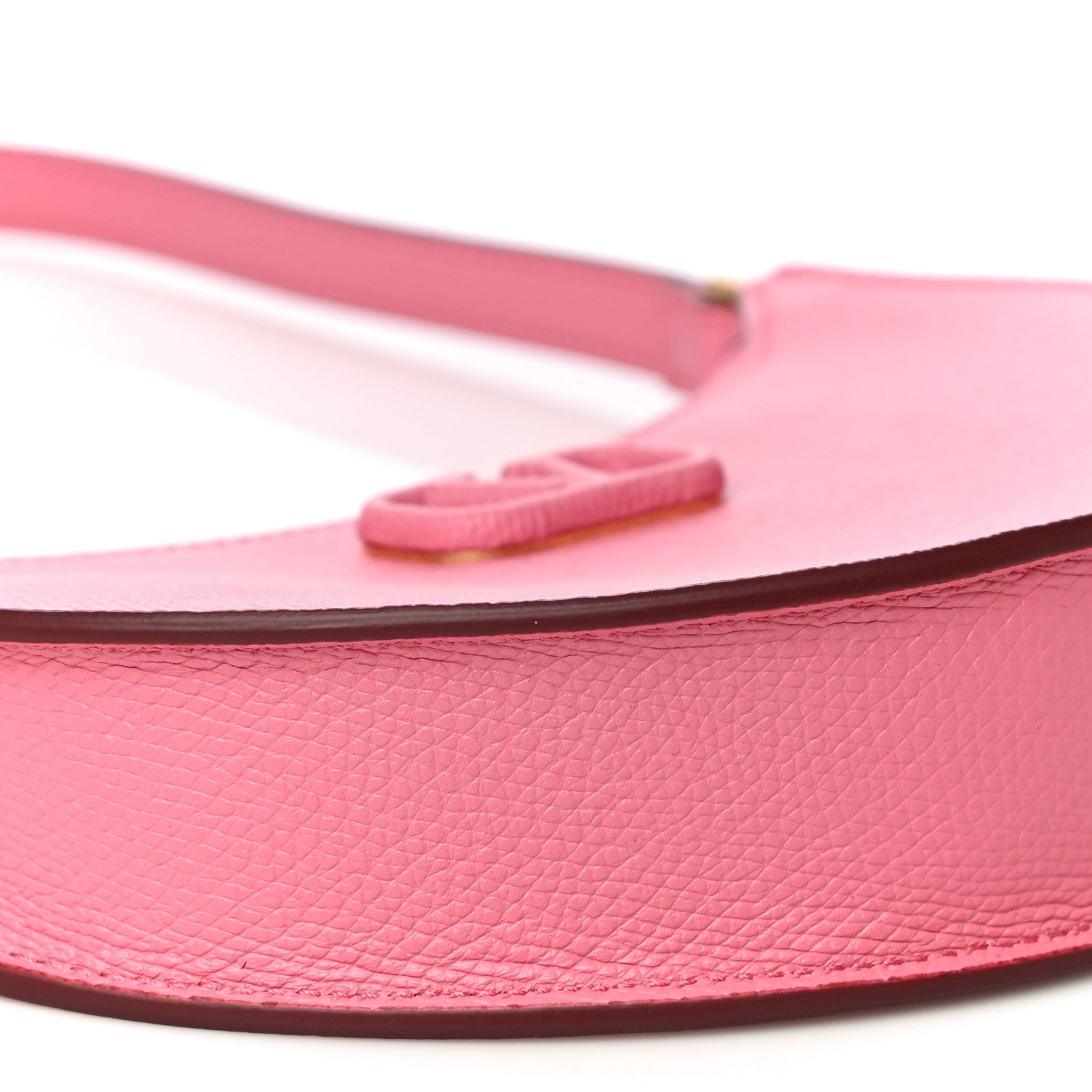 Valentino Garavani Grainy Calfskin Mini Vlogo Hobo Bag Flamingo Pink 6 of 8