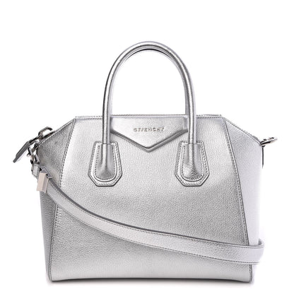 Givenchy Metallic Sugar Goatskin Small Antigona Silver 1 of 8