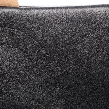 Chanel Calfskin Quilted Medium Graphic Flap Beige Black 9 of 11