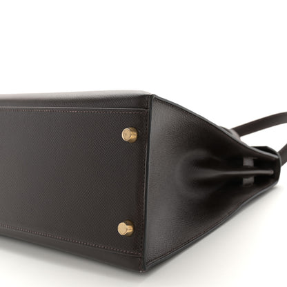 Hermes Epsom Kelly Sellier 32 Chocolate 10 of 23