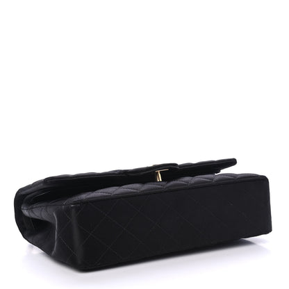 Chanel Satin Quilted Medium Double Flap Black 1 of 5