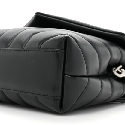 Saint Laurent Calfskin Y Quilted Monogram Toy Loulou Crossbody Bag Black 9 of 11