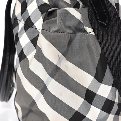 Burberry Nylon Beat Check Diaper Bag Black 10 of 10