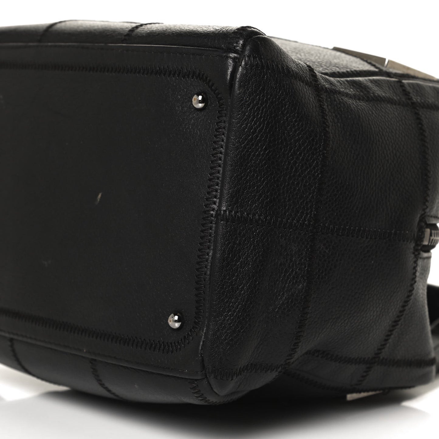 Caviar Square Stitched Tote Black