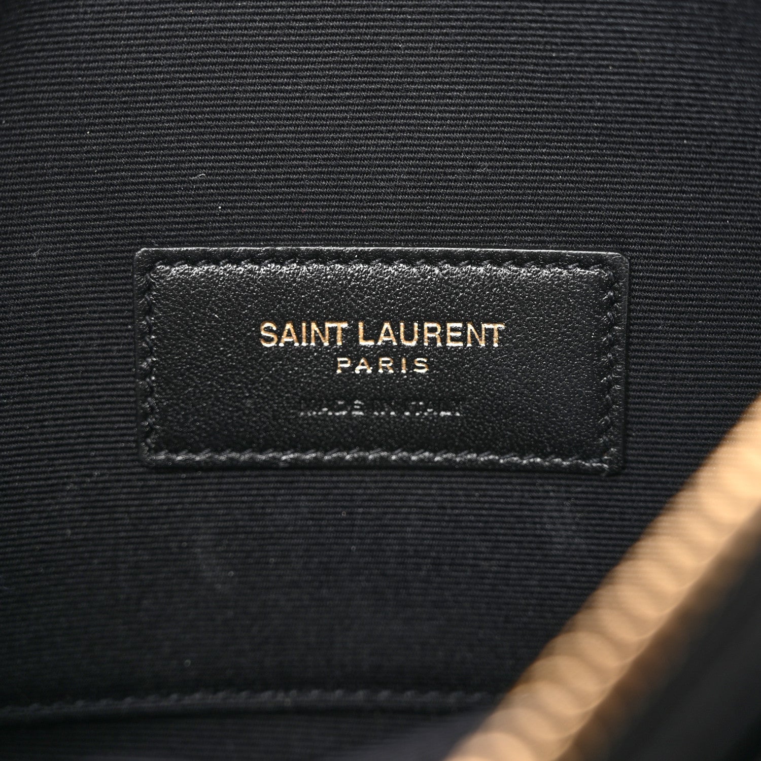 Saint Laurent Grain De Poudre Chevron Monogram Large Bill Pouch Black 6 of 10