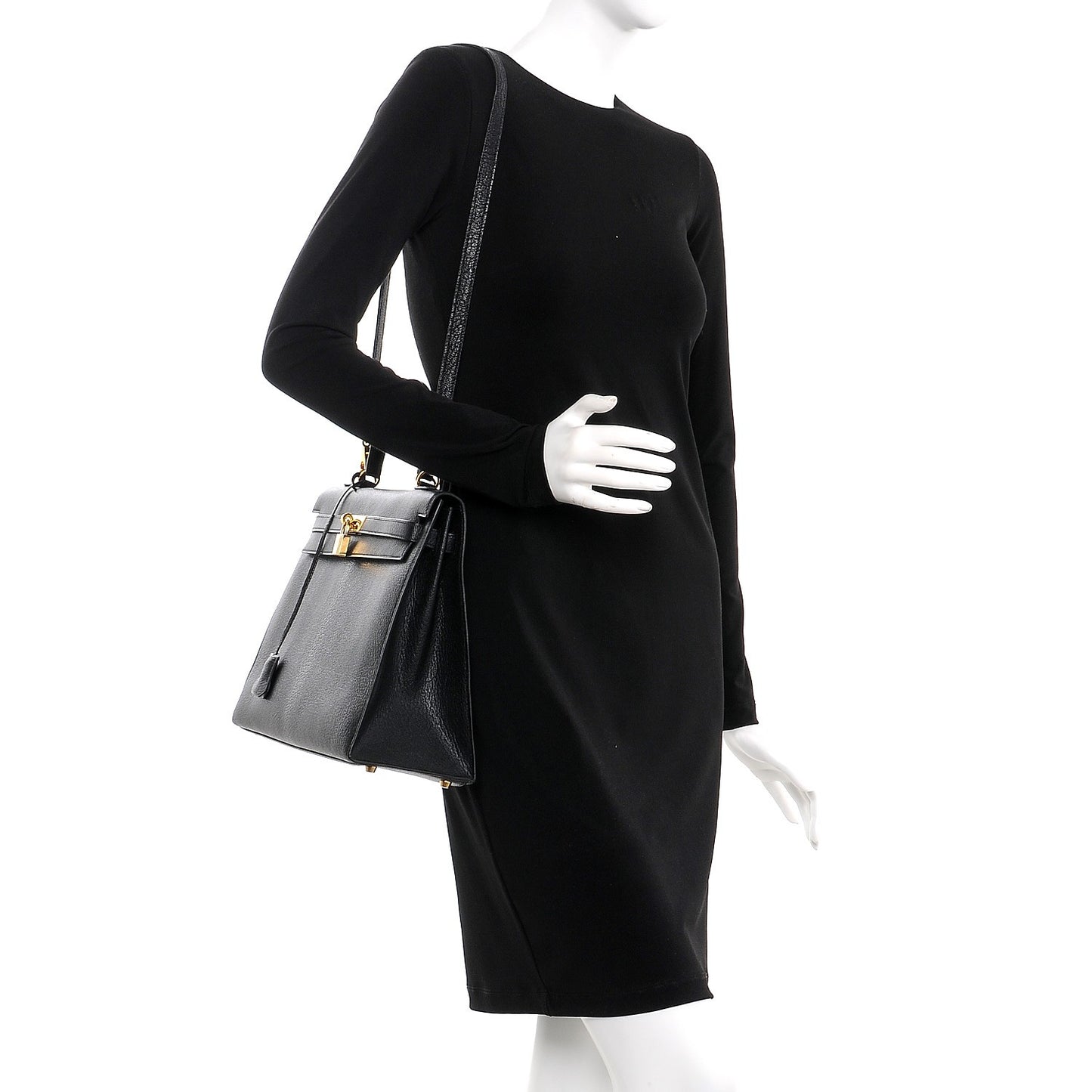 Chevre de Coromandel Kelly Sellier 35 Black